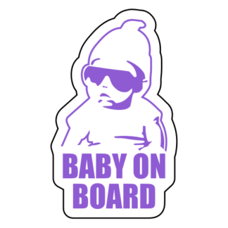 Badass Baby On Board Sticker (Lavender)